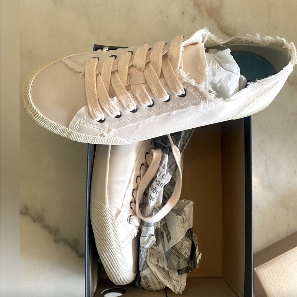 Seavees size 8 Monterey Sneaker Satin - color is Pearl Satin. NWT.